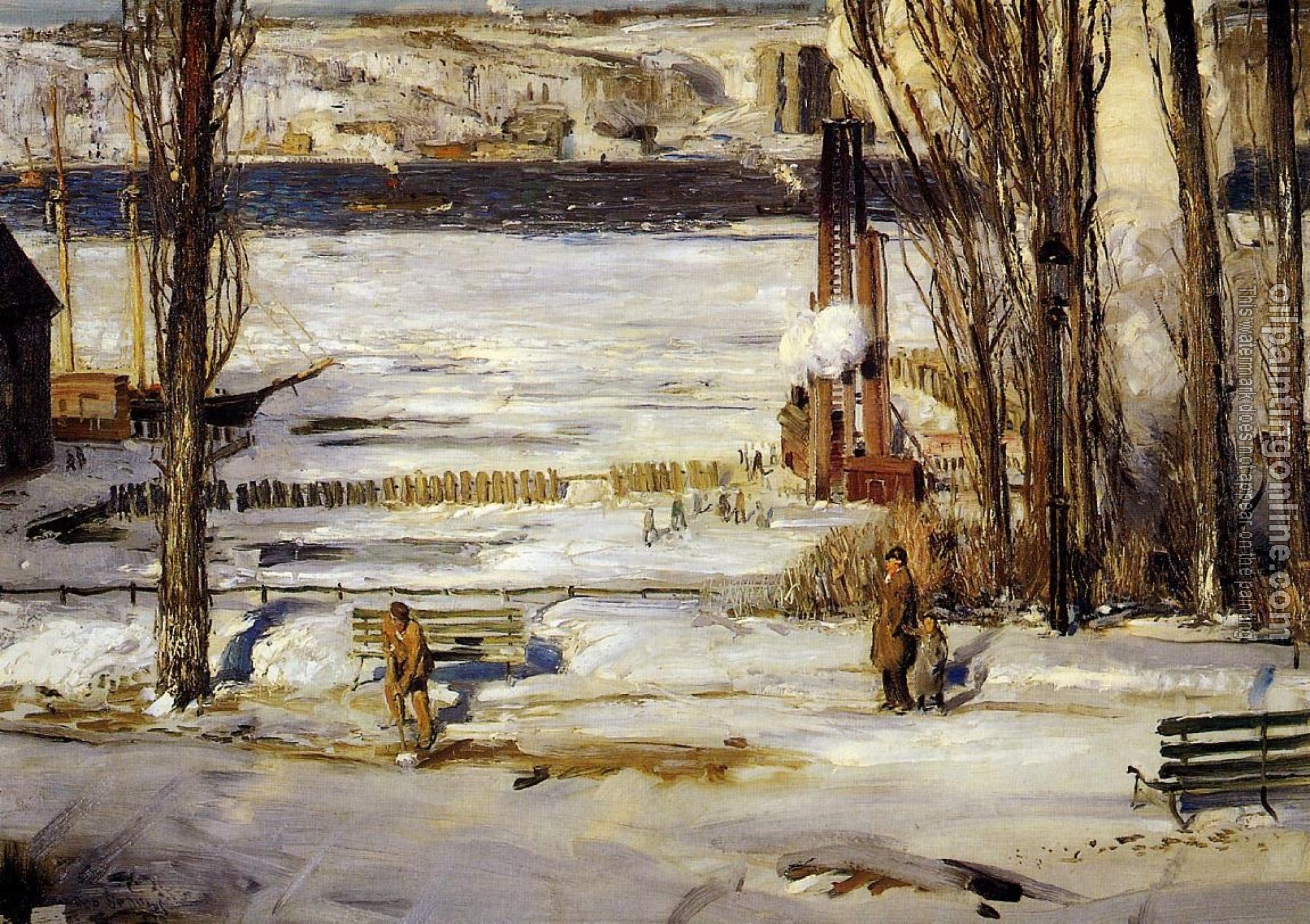 Bellows, George - A Morning Snow, Hudson River